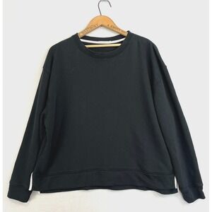CLOTH & Co Sweatshirt Womens Medium 2 Black Crew‎ Sustainable Organic Cotton
